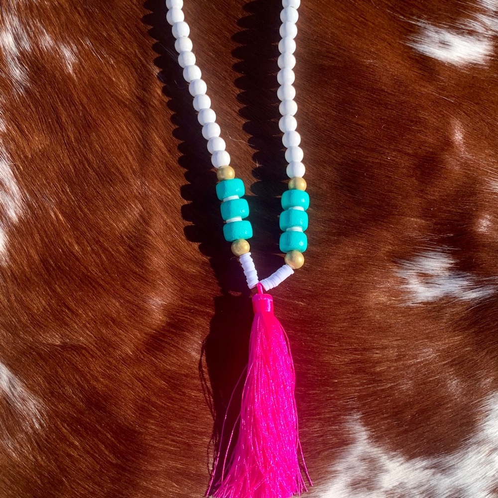 Handmade Tassel Necklace - Picture 5 of 6